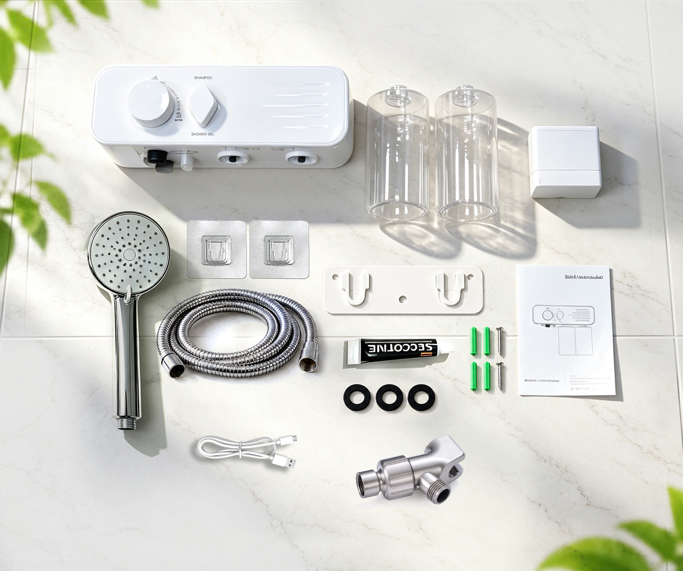 VORIQUA product and installation components arranged for presentation.
